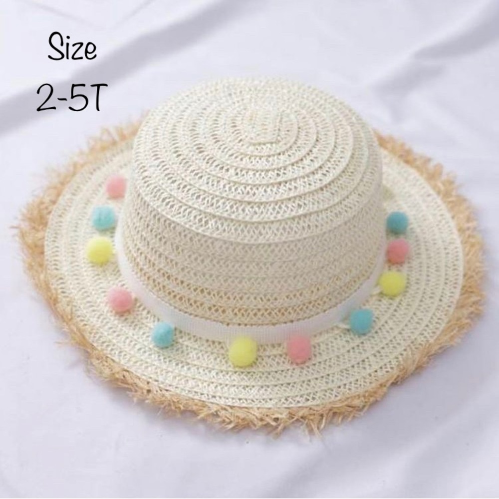 Girls Straw Sun Hat